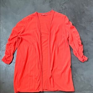 Chicos Cardigan Ruched Sleeves